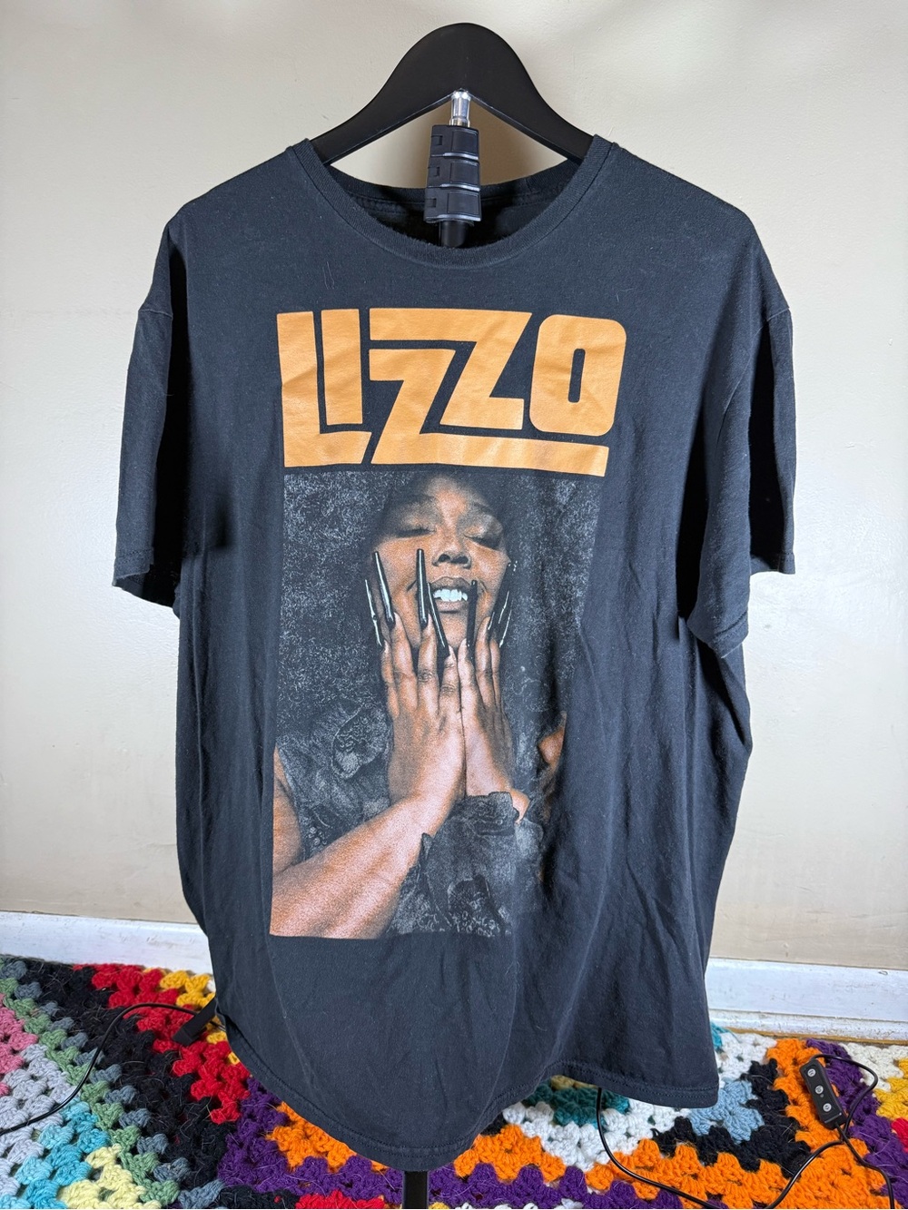 Lizzo Black Graphic Tour T-Shirt - Logo